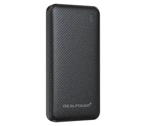 RealPower PB-10000 Plus černá / Powerbanka 10000 mAh / 2x USB-A / 1x USB-C / 20W