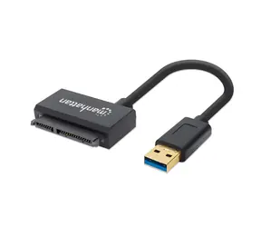 Manhattan Adaptér USB 3.0 na SATA černá / Adaptér / 5 Gbps / pro 2,5" disky / 0,42 m