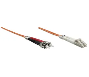 Intellinet LC/ST 5 m oranžová / Optický patch kabel / Multimode OM1 / LSZH plášť