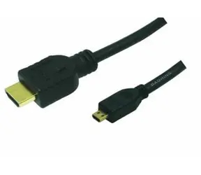 LogiLink HDMI (A) - Micro HDMI (D) černá / Kabel / 1 m / pozlacené konektory