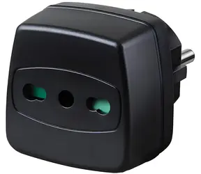 Brennenstuhl cestovní adaptér IT vidlice - EU zásuvka černá / Cestovní adaptér / 16 A / 250 V