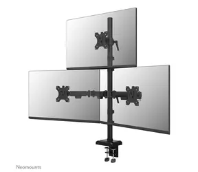 Neomounts DS60-600BL2-1 černá / Stolní stojan pro 3 monitory / velikost 10-32" / VESA 75x75-100x100 / nosnost 9 kg