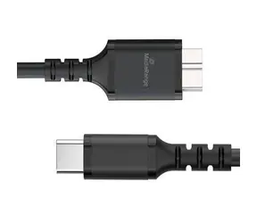 MediaRange MRCS257 černá / Kabel / Micro-USB B - USB-C / USB 3.2 Gen 1 / 5 Gbit/s / 0,5 m