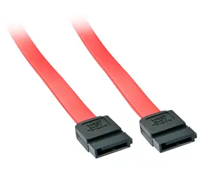Lindy Interní SATA III kabel černo-červená / Kabel / 2x SATA 7pin M/M / 0,5 m