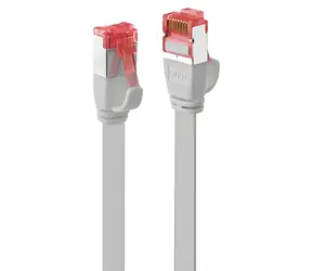 Lindy Patch kabel Cat6 U/FTP plochý šedý / Patch kabel / 3 m / RJ-45 / Stíněný