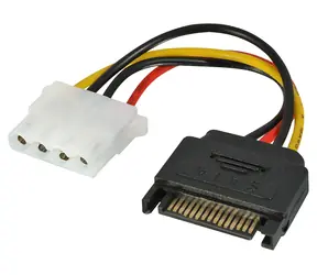 Lindy SATA napájecí adaptér na Molex 5,25" / Adaptér / 1x SATA(M) / 1x Molex(F)