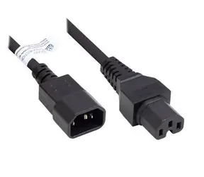 Good Connections černá / Prodlužovací kabel / C14 - C15 / 1 m / 10 A