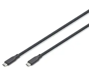 Digitus černá / USB kabel / USB-C (M) - USB-C (M) / silikonový / 80 Gbit/s / PD 240W / 1 m