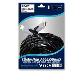 Inca IHD-20T šedá / HDMI kabel / 4K / 30Hz / 18Gbit/s / 20 m