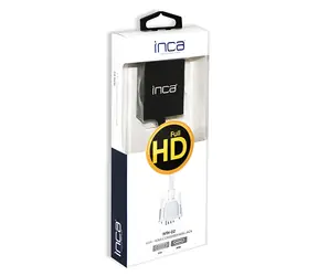 INCA IVTH-02 bílá / Redukce / VGA + USB-A + audio na HDMI / 0,2 m