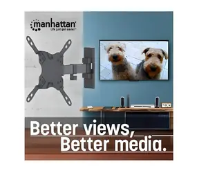 Manhattan výsuvný nástěnný držák TV / Držák pro televize / 13"-42" / nosnost 20 kg / VESA 200x200 / naklápěcí