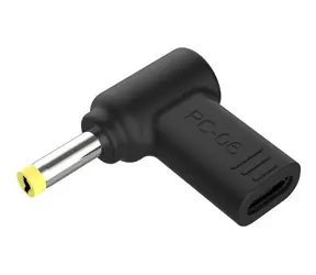 Conceptronic redukce USB-C PD univerzální 4,0x1,7 mm černá / Redukce / 18-20 V / PD 3.0 / 100 W