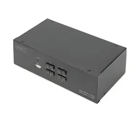 Digitus KVM Switch 4-Port / KVM přepínač / 4K 30Hz / 2× HDMI / USB hub / 2× 3,5mm jack