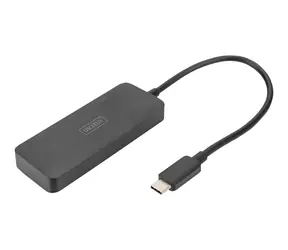 Digitus USB-C MST hub 3x DisplayPort černá / USB hub / DP 1.4 / 4K/60Hz / HDCP 2.2
