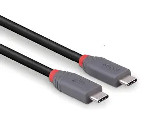 Lindy Anthra Line černá / Kabel / USB-C - USB-C / USB4 / 2 m / 240 W / 40 Gbit/s