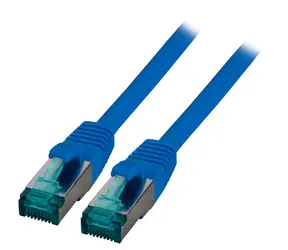 EFB Cat6a S/FTP 15 m modrá / Patch kabel / RJ-45 / LSZH / 10 Gigabit Ethernet