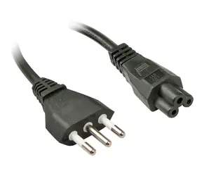 Lindy Napájecí kabel Italská zástrčka - IEC C5 černá / Napájecí kabel / 2 m