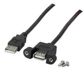 EFB černá / Prodlužovací kabel / USB-A - USB-A / USB 2.0 / 0,5 m