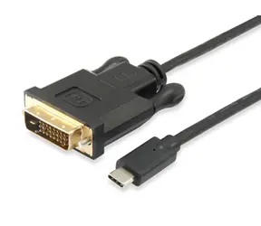Equip Redukce USB-C - DVI-D černá / Redukce / 1920x1200 60Hz / 1,8 m