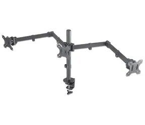 Manhattan Držák pro tři monitory černá / Držák pro monitory / 13-27" / nosnost 21 kg / VESA 100x100