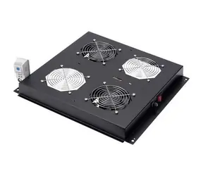 DIGITUS 19" černá / Větrací jednotka / 2 ventilátory / termostat / pro Unique, Dynamic