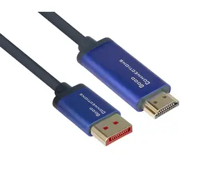 Good Connections DP1.4-HDMI2.0 modrá / Propojovací kabel / DisplayPort-HDMI / 4K 60Hz / 2 m