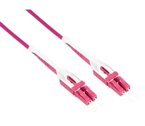 Good Connections LC-LC Uniboot fialová / Optický patch kabel / Duplex / OM4 / LSZH / 7,5 m