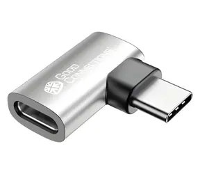 Good Connections USB4 adaptér USB-C lomený stříbrná / Adaptér / 40 Gbit/s / USB PD 240 W / 8K 60Hz
