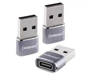 Intenso C480A antracitová / Adaptér USB-C na USB-A / Hliníkové tělo / 3 ks / USB 2.0