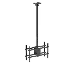 Equip 43"-86" černá / Stropní držák TV / 2 obrazovky zády k sobě / VESA 600×400 / nosnost 2× 50 kg