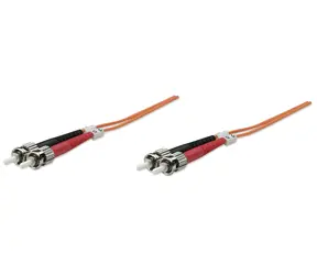 Intellinet ST/ST 1 m oranžová / Optický patch kabel / Multimode OM1 / PVC plášť
