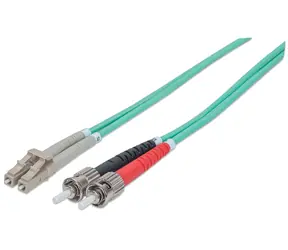 Intellinet modrá / Optický kabel LC/ST / Multimode OM3 / 2 m / LSZH plášť