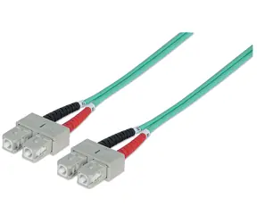 Intellinet SC/SC 1 m tyrkysová / Optický kabel / Multimode OM3 / Duplex / LSZH