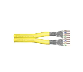 DIGITUS Cat.7A S/FTP žlutý / Instalační kabel / 500 m / AWG 22/1 / LSZH / Dca