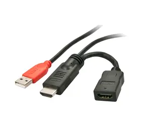 Lindy HDMI napájecí adaptér s USB-A / Adaptér / 5 V / 0,15 m