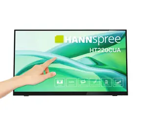 21.5" HANNspree HT220CUA černá / TFT Touch / 1920 x 1080 / 270cd / 16:9 / 1000:1 / 6ms / HDMI / DP / USB