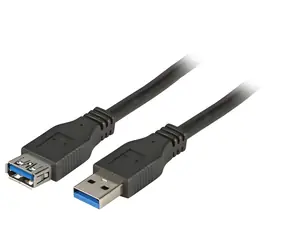 EFB prodlužovací kabel USB-A černá / Prodlužovací kabel / USB-A - USB-A / USB 3.2 Gen 1 (5 Gbit/s) / 5 m