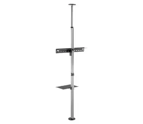 Equip Stojan TV podlaha-strop černá / Stojan TV / 37-70" / nosnost 30 kg / VESA 600x400 / otočný 360°