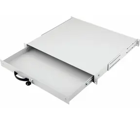Equip 19" světle šedá / Uzamykatelná zásuvka / 1U / RAL7035