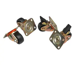 Equip Kolečka pro rack Basic/DF černá / Kolečka / otočná / výška 75 mm / sada 4 ks
