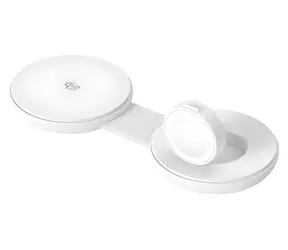 Conceptronic Skládací magnetická nabíječka Qi2 25W bílá / Bezdrátová nabíječka / Qi2 / 25 W / 2x zařízení najednou