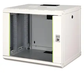 Digitus Unique 16U černá / Nástěnný rozvaděč / 600 x 780 x 450 mm / nosnost 100 kg / skleněné dveře / IP20