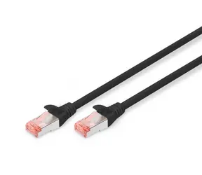 Digitus černá / Patch kabel / Cat6 / S/FTP / AWG 27/7 / 1m