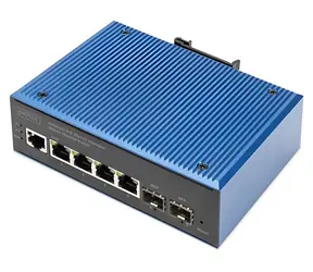 Digitus DN-651154 černá / Switch / Managed L2 / 4x Gigabit RJ45 + 2x SFP / DIN lišta / IP40