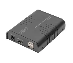 Digitus DS-55530 černá / HDMI KVM IP extender přijímač / Full HD 1080p60Hz / Cat5e / dosah 120 m