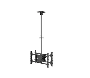 Equip Stropní držák pro 2 TV černá / Stropní držák / 32-65" / VESA 600x400 / nosnost 80 kg / náklon -5° až 15°