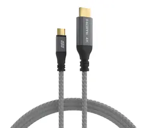 EFB USB-C - HDMI kabel šedá / Adaptérový kabel / 4K 30Hz / 1,8 m