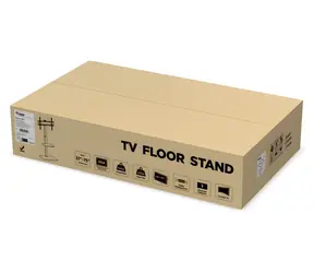 Equip 650613 černá / Podlahový stojan TV / 37"-75" / VESA 600x400 / nosnost 40 kg