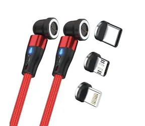 RealPower MagneticCharge 2 červená / Magnetický nabíjecí kabel / 1 m / magnetický konektor / 6 adaptérů