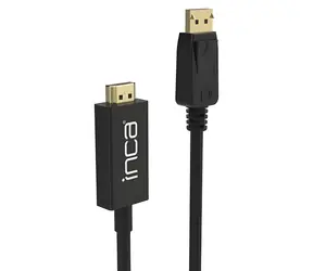 INCA DisplayPort - HDMI adaptér černá / Adaptér / 4K UHD / 1,8 m / Pozlacené konektory